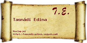 Tasnádi Edina névjegykártya